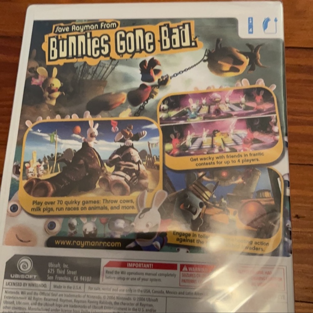 Wii Rayman Raving Rabbids Game NWT - Picture 4 of 6